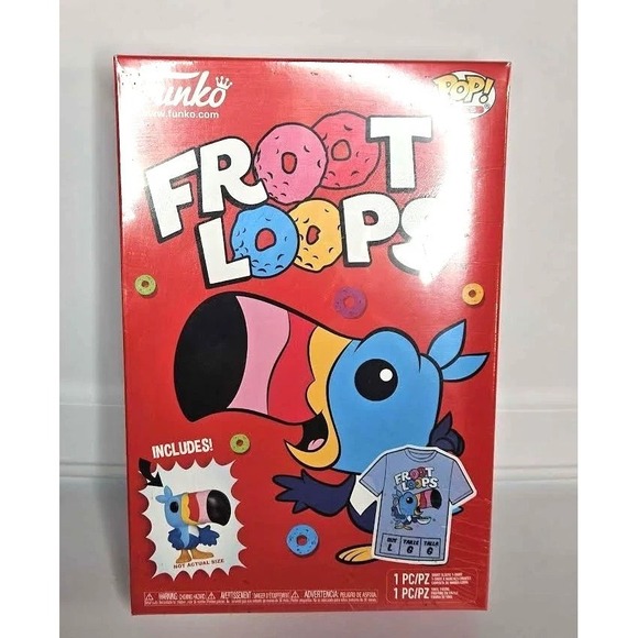 Funko Tops - Funko Pop! Froot Loops Toucan Sam Large Tee and Pocket Pop